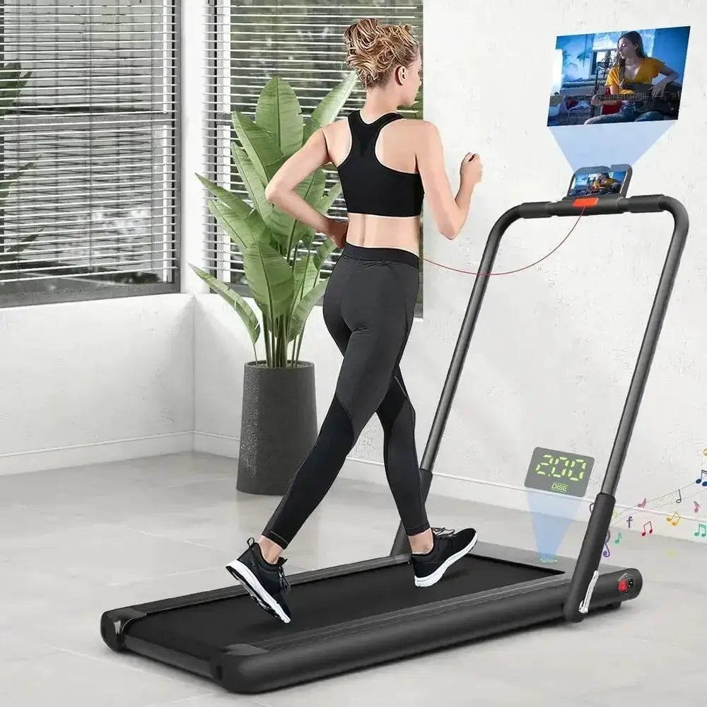Dual-Function Portable Walking Pad and Under Desk Treadmill for Home and Office Use