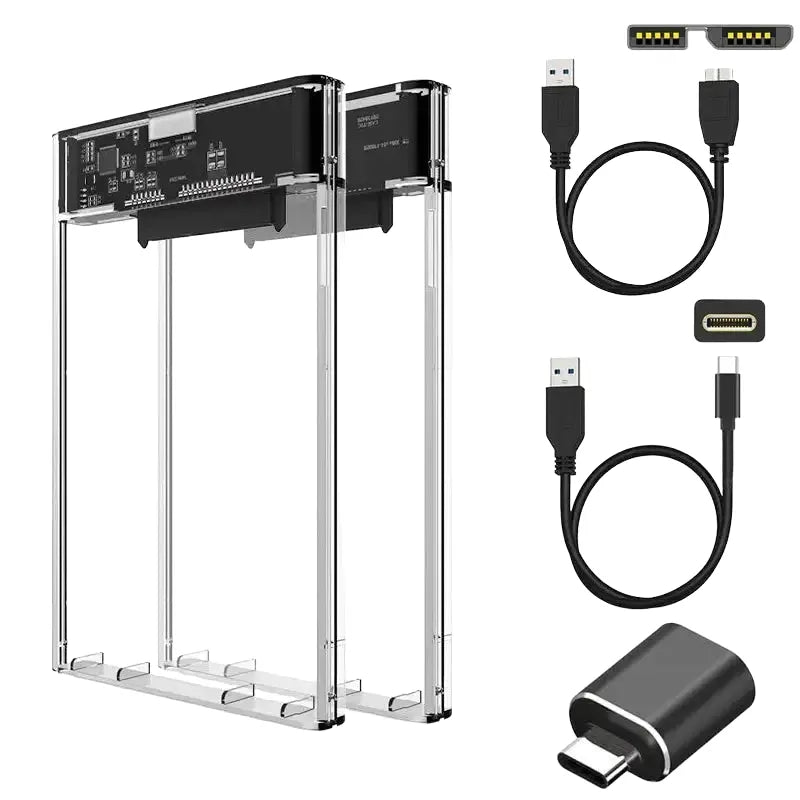 Usb Type C Enclosure - Clear Sata Case — product view 1