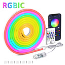 RGBIC Neon LED Strip Lights With Bluetooth App Control And Music Sync Waterproof
