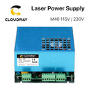 Cloudray 40W CO2 Laser Power Supply M40 115V 230V Compatible