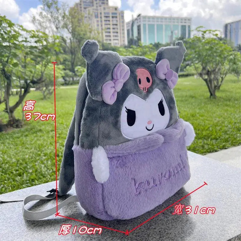 Sanrio Plush Backpack For Kids Cinnamoroll Kuromi My Melody