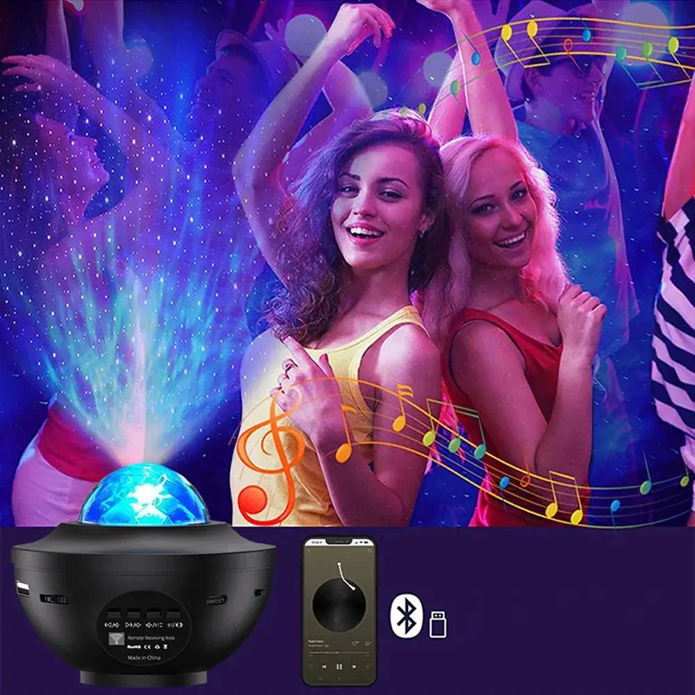 Galaxy Star Projector Bluetooth Night Light Speakers - OurLum.com