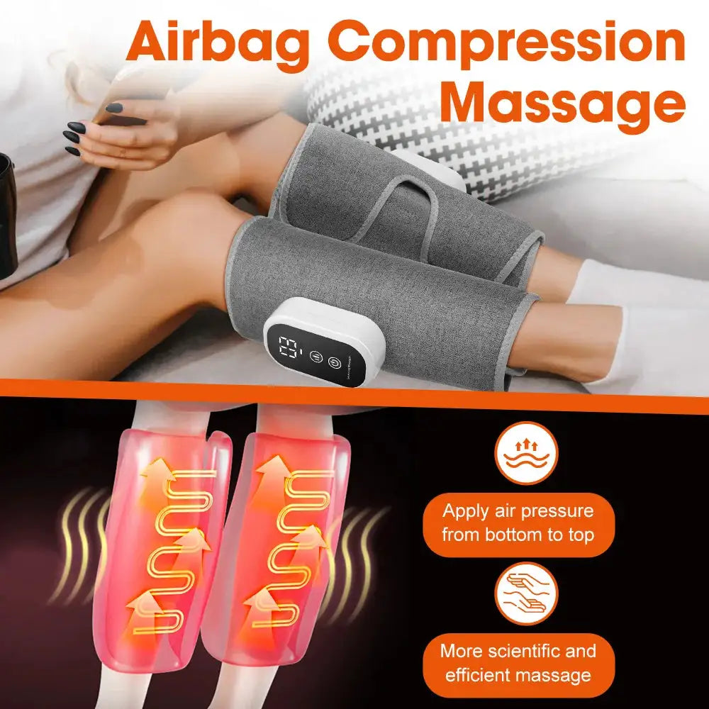 Eletric Air Pressure Calf Massager 3 Level Airbag Compression Wireless Massage Foot Leg Muscle Blood Circulation Relieve Fatigue