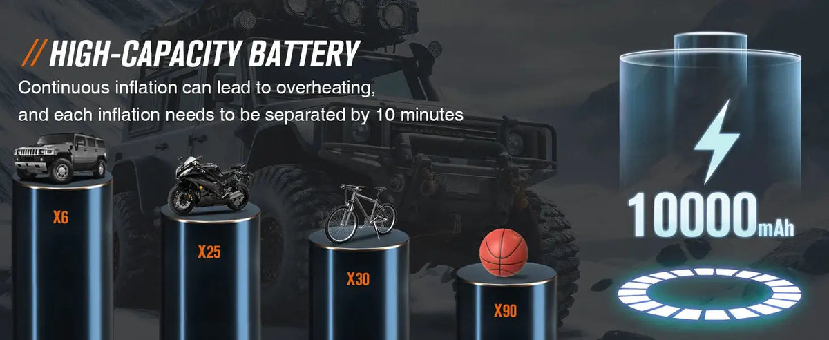 In Jump Starter Tire Inflator Power Bank — product view 11