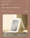 Carrying Foldable Storage Box Integrated Dormitory Mirror