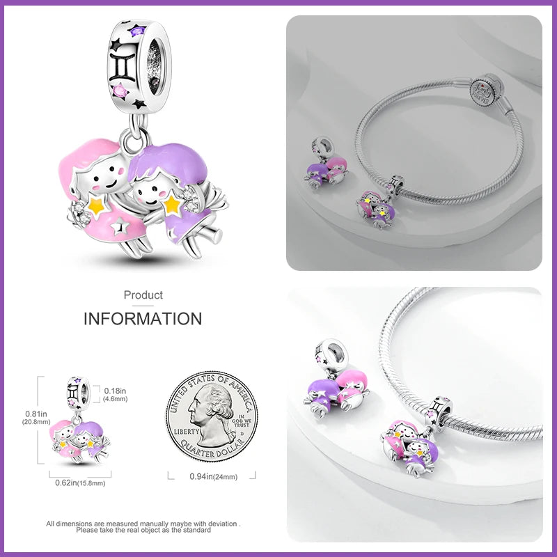 Sterling Silver Leo Libra Twelve