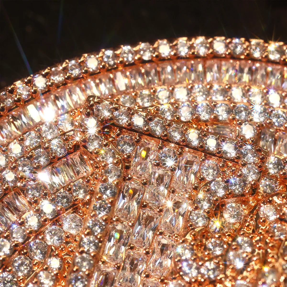 Iced Out Crown Round Medallion