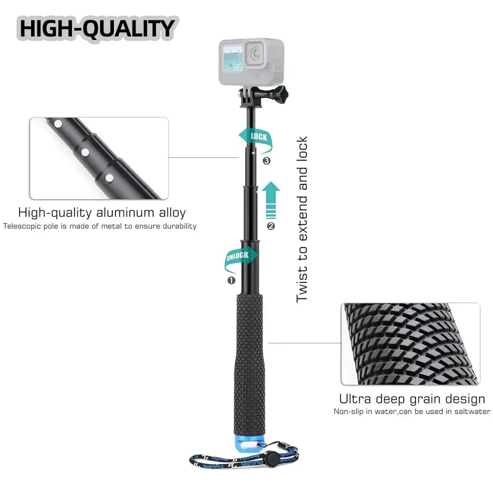 GoPro 37 Inch Aluminum Selfie Stick Adjustable Monopod