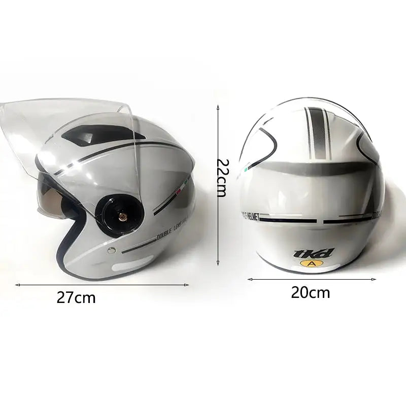 2025 Motorcycle Dual Visor Flip Up Modular Full Face Helmet Anti-fog Street Bike Racing Helmet for Women, Men, 4 Colors