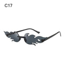 Trendy Rimless Flame Sunglasses for Women UV400 Shades