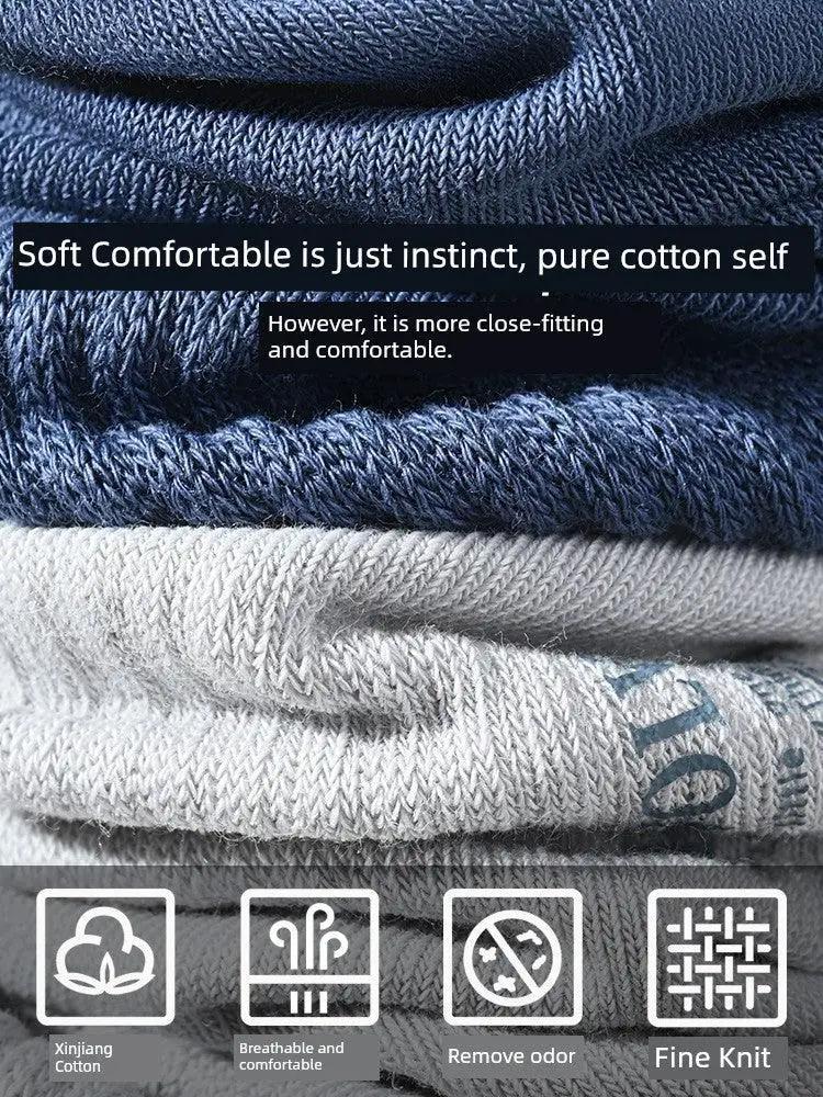 Ultimate Comfort Mens Thick Cotton Socks Moisture Wicking