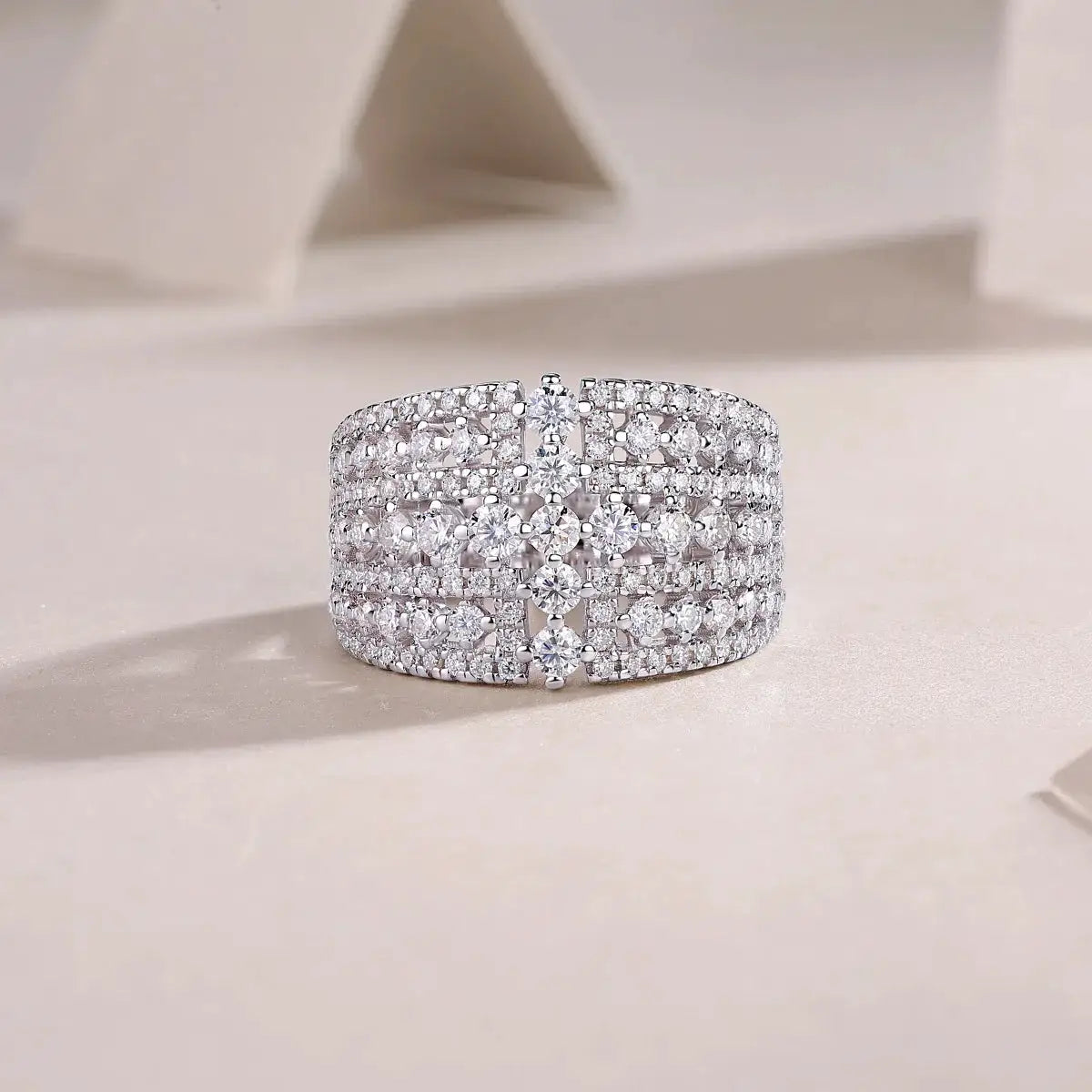 Elegant Sterling Silver Silver Moissanite Ring Ballet — product image 5