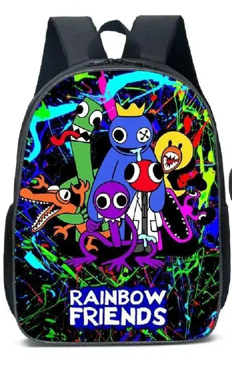 MINISO Rainbow Friends Backpack for Kids Cartoon School Bag