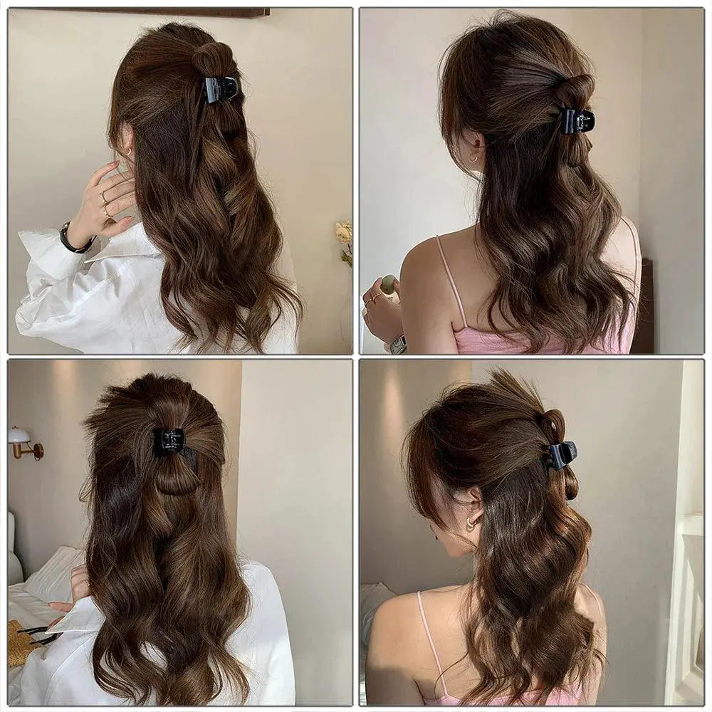 Half Tie Feather Crab Clip for High Ponytail Accessory
