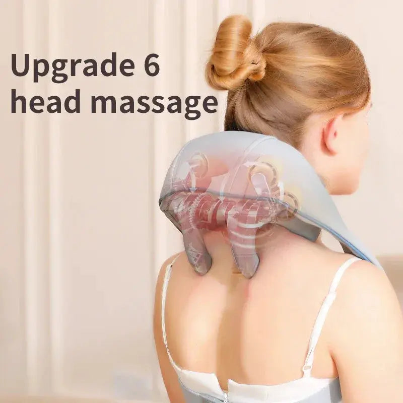 Neck And Shoulder Massage Shawl Heating 6D Massager - OurLum.com