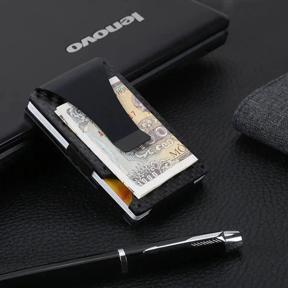 Clip Metal Wallet Aluminum Minimalist Blocking Holder - OurLum.com