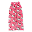 Hello Kitty Cartoon Flannel Pajamas - Cozy Autumn Winter Wear