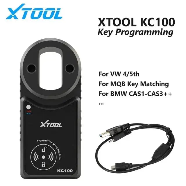 XTOOL KC100 Key Fob Programmer For VW 4&5th For BMW CAS1-CAS3 For Skoda IMMO MQB Tool Work With X100PAD3 X100MAX D8S D9S