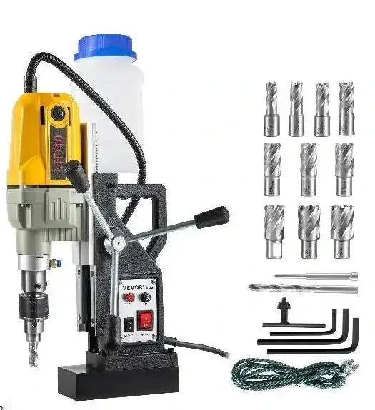 VEVOR 1100W Magnetic Drill Press 7 To 12 Bits 40mm Machine