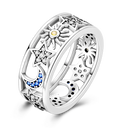 Sterling Silver Ring Sparking Zirconium