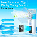 Fireurus Rechargeable Nebulizer Adjustable LED Display Medical Silent Ultrasonic Inhaler Mobile Steam Device Adult Child Medical