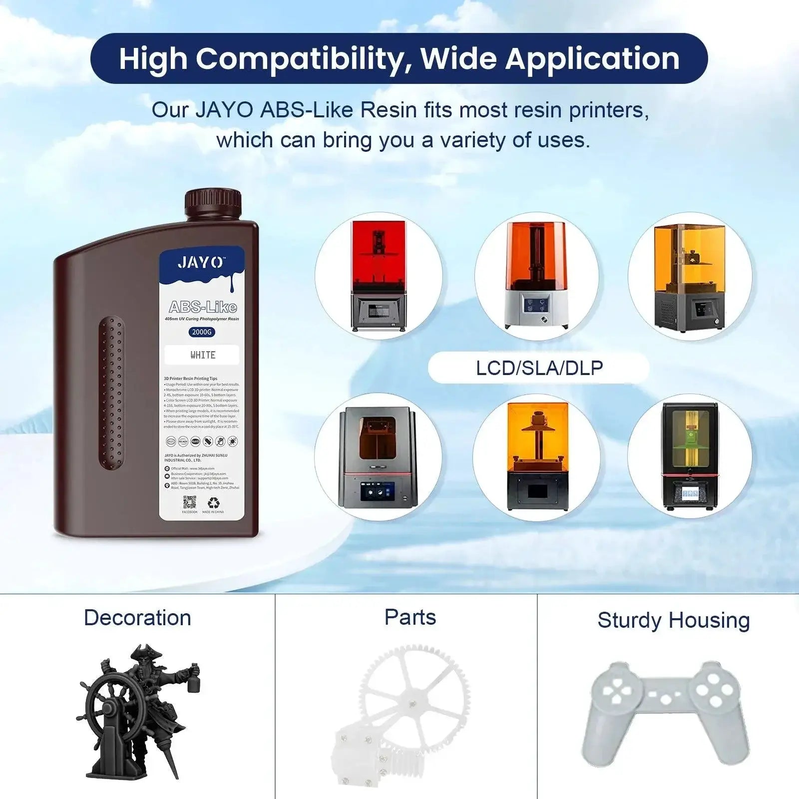 Jayo ABSLike Water Wash Resin for 3D Printing 10kg