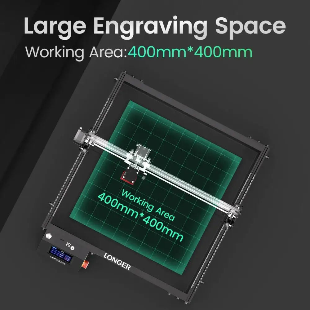 LONGER RAY5 5-5.5W Laser Engraver with 3.5" Touchscreen, Offline Carving, 0.08×0.08mm Ultra-Fine Laser Spot, ESP32 32-Bit Chipset, WiFi/App Control, Safety Protection, LightBurn Compatible CNC Laser Cutter