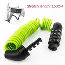 Portable 4-Digit Steel Cable Lock for Bicycle Security