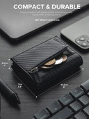 RFID Blocking Compact Bifold Wallet with Secure Protection