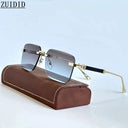 Stylish Rimless Square Sunglasses for Men and Women 2024