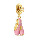 Charm Bead Pendent Silver Gold