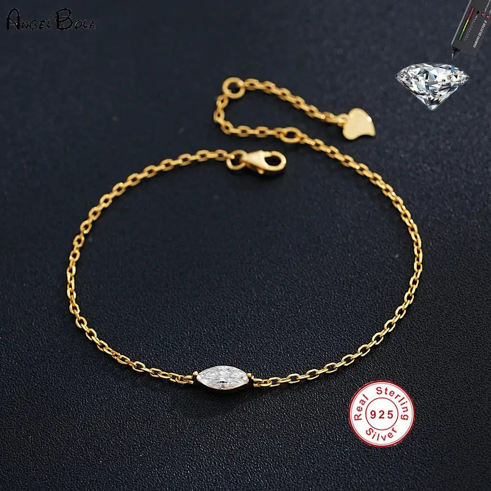 Moissanite Jewelry in Sterling Silver Delicate — product view 1