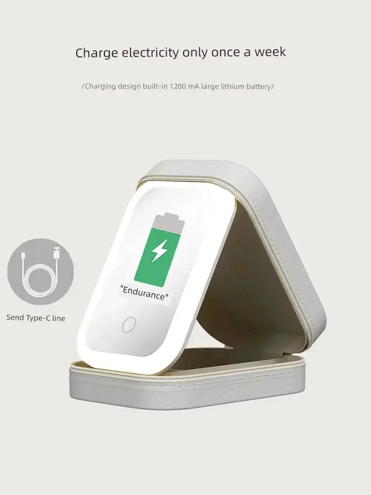 Portable Foldable Storage Box Integrated Dormitory Mirror