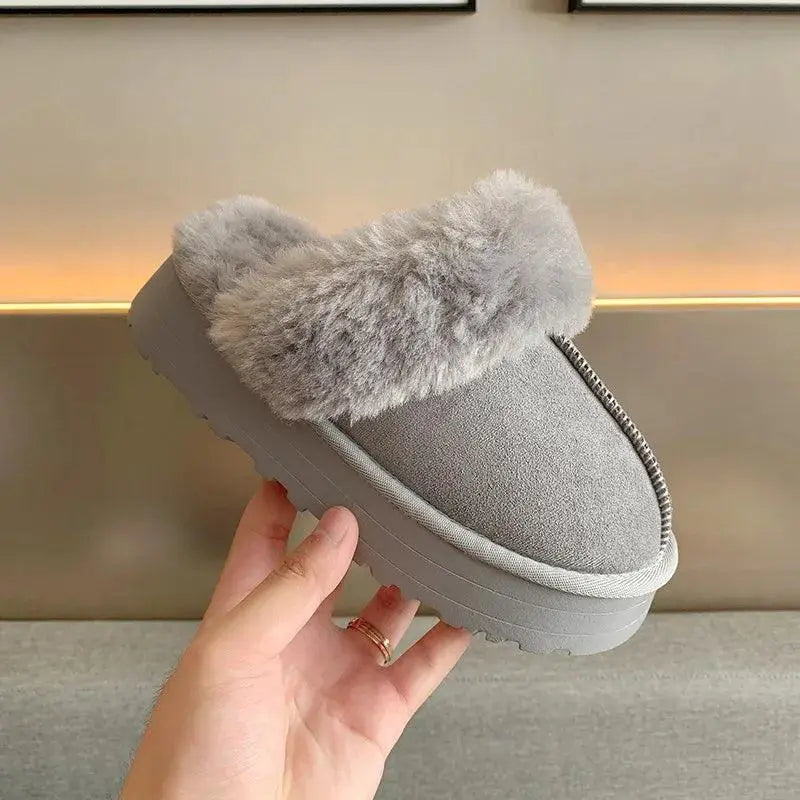 Winter Plush Fur Slides Luxury Designer Slip On Sandals