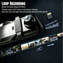 Touch Screen Mirror Dash Cam Rear View Mirror Camera, Parking