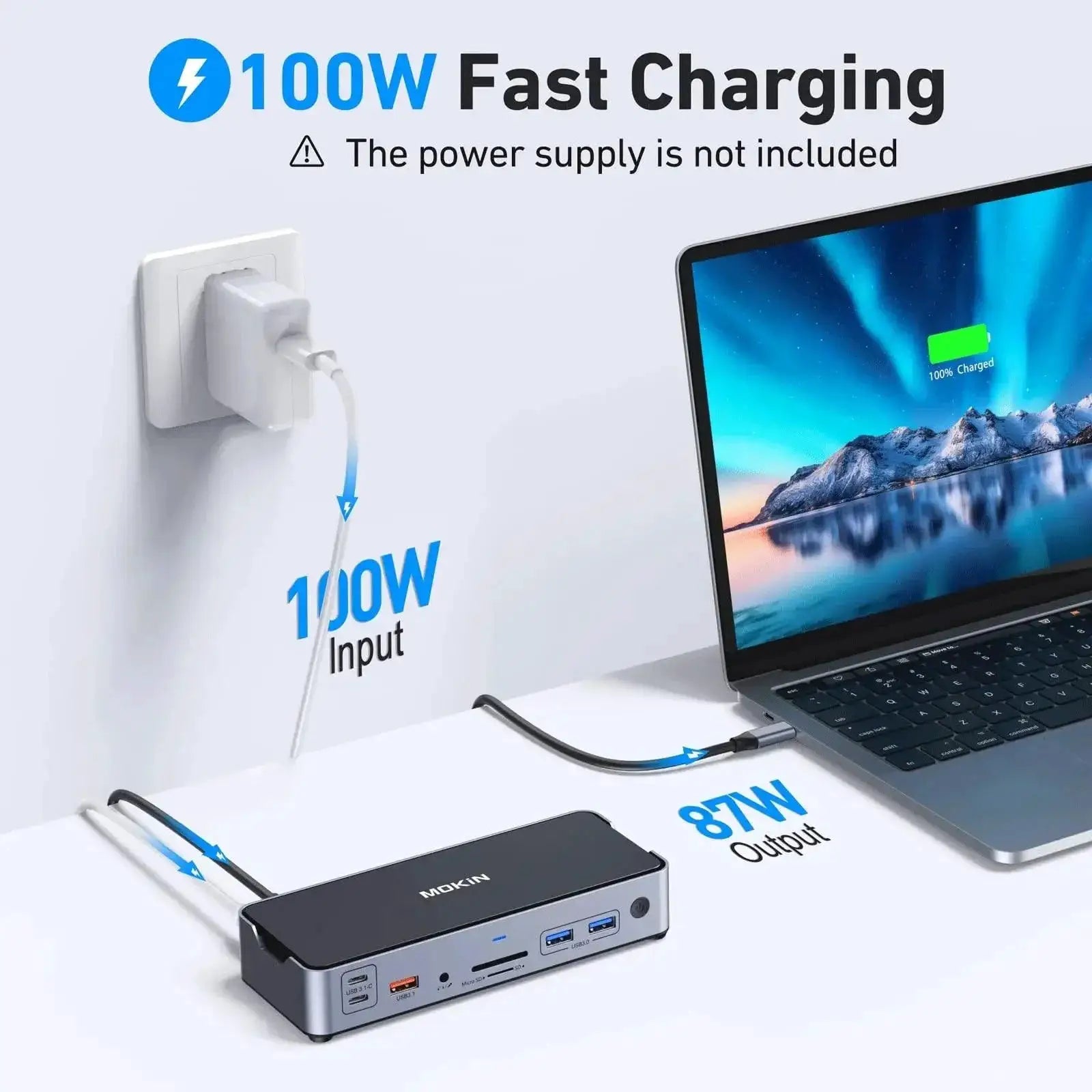 MOKiN USB C Hub Type C Docking Station Multiport Adapter