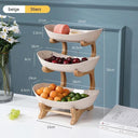 Elegant Wooden Fruit Tray with Partition Stylish Dining Set
