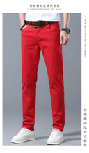 Four Season New Men's Yellow Jeans Fashion Business Casual