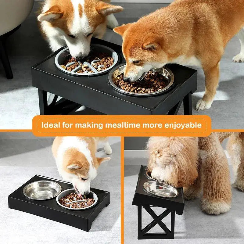 Adjustable Elevated Dog Bowls For Medium To Large Dogs