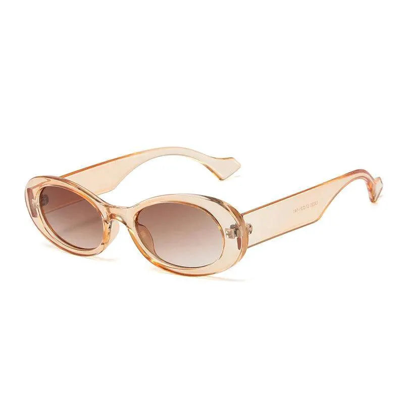 Unisex Vintage Leopard Oval Sunglasses UV400 Protection
