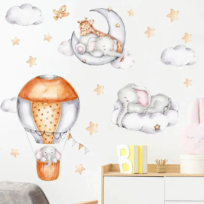 Whimsical Nordic Animals Wall Decals For Kids Room Decor