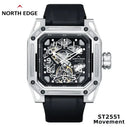 Seagull ST2551 Skeleton Automatic Watch with Square Case