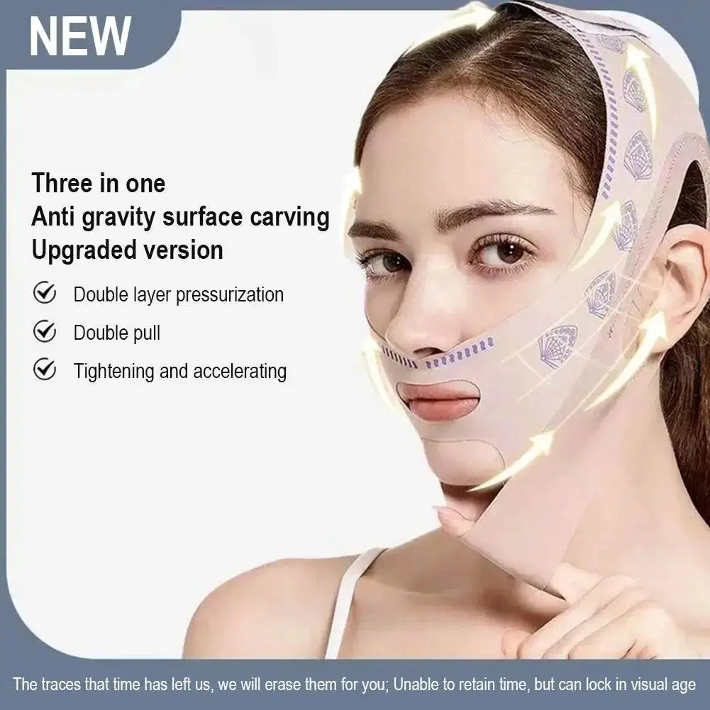 Double Deck Face Slimming Bandage And Lifting Belt