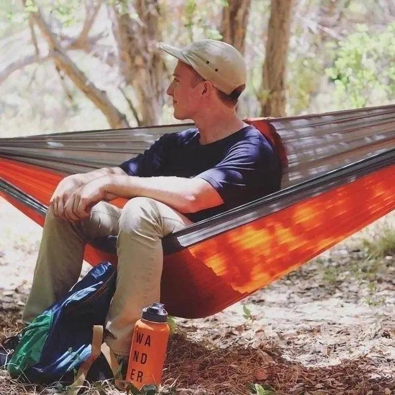 Portable Camping Hammock Lightweight Nylon Single Bed