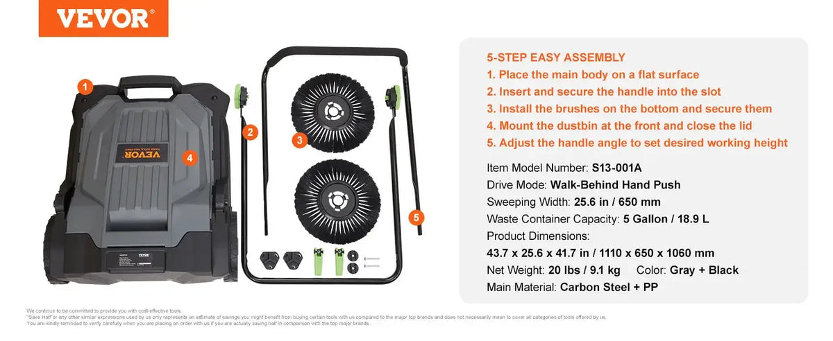 SucceBuy Hand Push Floor Sweeper — product image 7