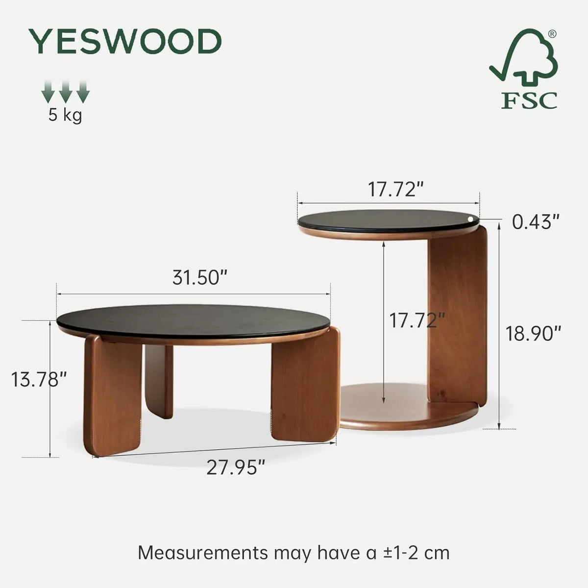 Wooden Round Coffee Table