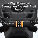Portable Anti Theft Cable Lock For Helmets And Bikes