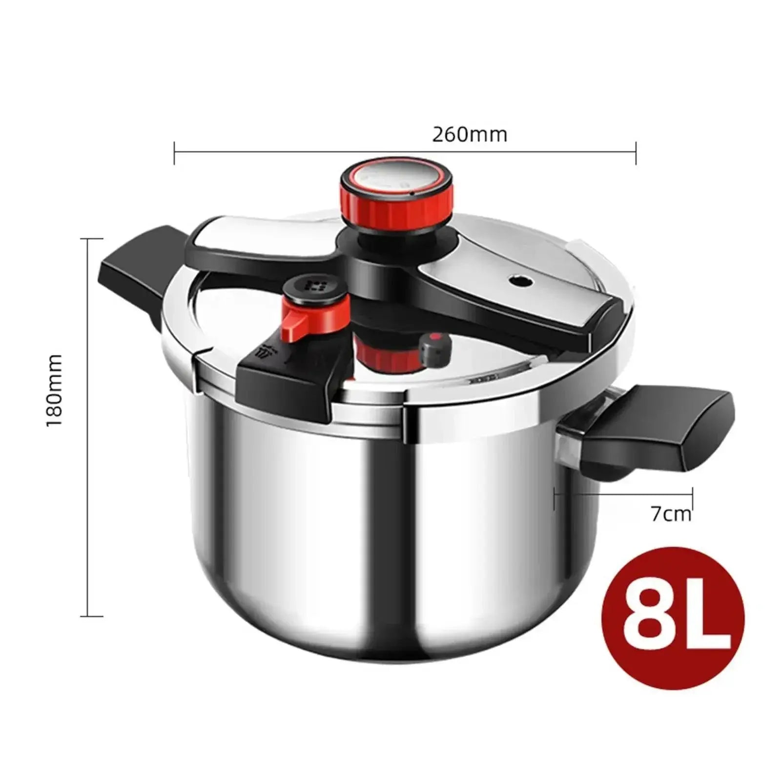 Pressure Cooker With Secure Lock Fast Heating For Meals