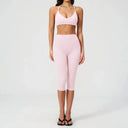 Women Yoga Set High Waist Leggings Crop Top