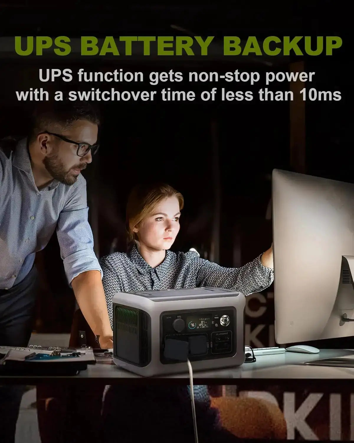 ALLPOWERS Portable Power Station R600, 299Wh LiFeP04 Battery with 2x 600W (1200W Surge) AC Outlets for Outdoor Camping RV Home